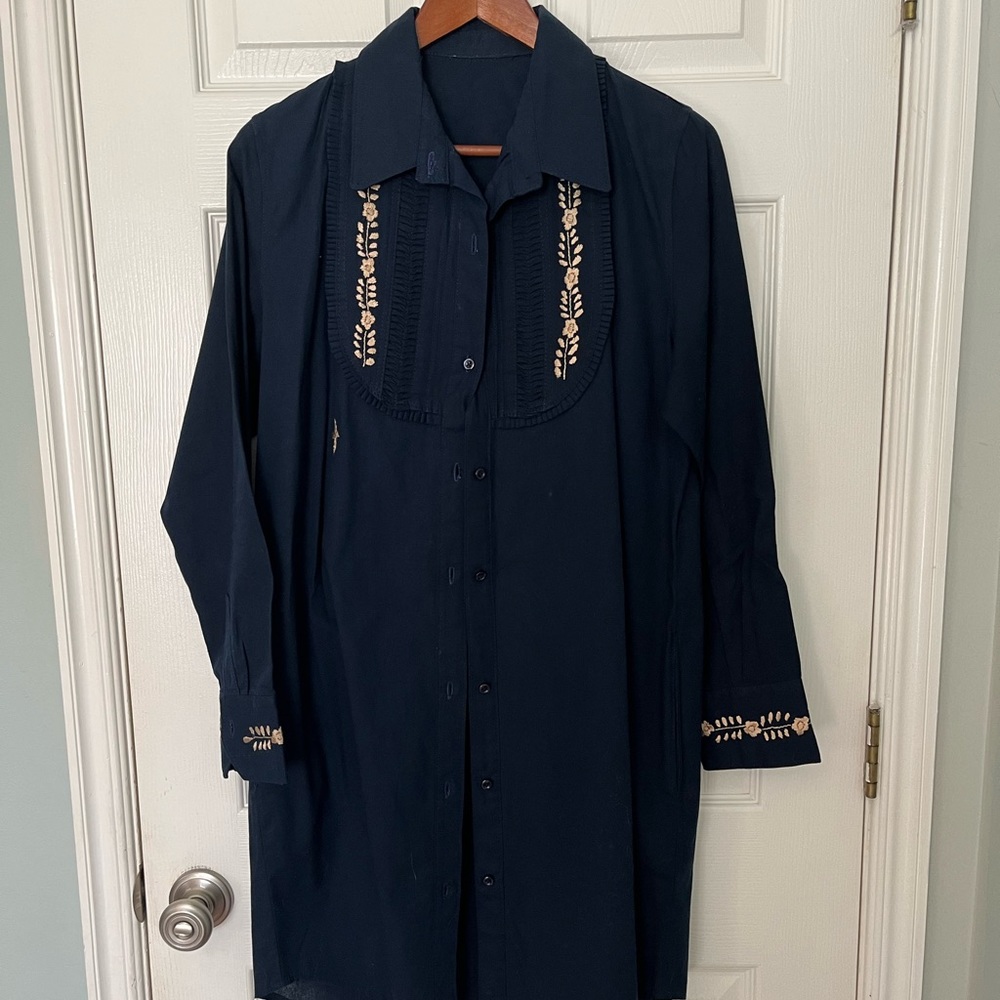Mi Golondrina dark navy dress